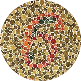 ishihara kleurenblinde testplaat nummer 3